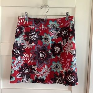 Talbots lined floral skirt